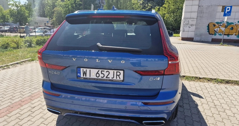 Volvo XC 60 cena 136000 przebieg: 99000, rok produkcji 2019 z Warszawa małe 301